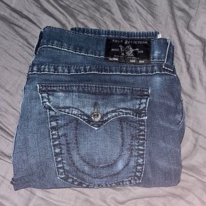 dark blue and black true religion jeans size 40